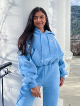 Load image into Gallery viewer, Ethical Relaxed Fit Hoodie - Baby Blue JOY Underwear