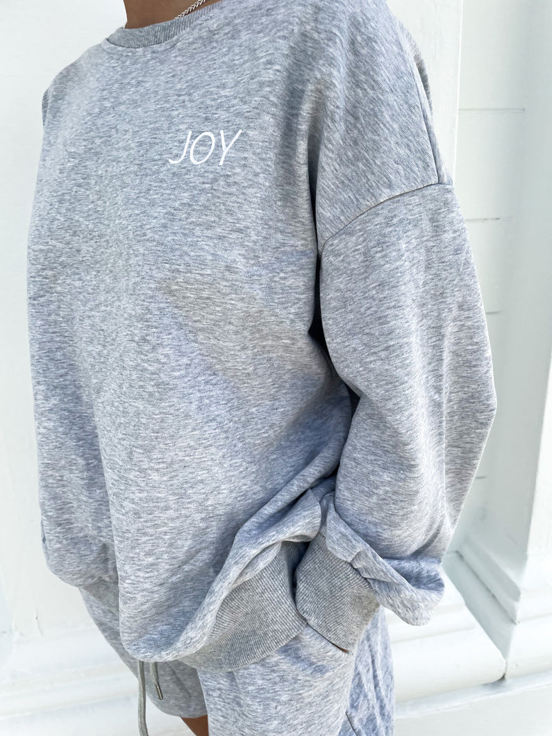 Perfectly Oversized Unisex Crew Sweatshirt - Heather Grey JOY Underwear