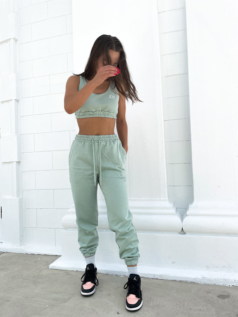 Women's Lightweight High Waisted Joggers - Matcha Mint JOY Underwear